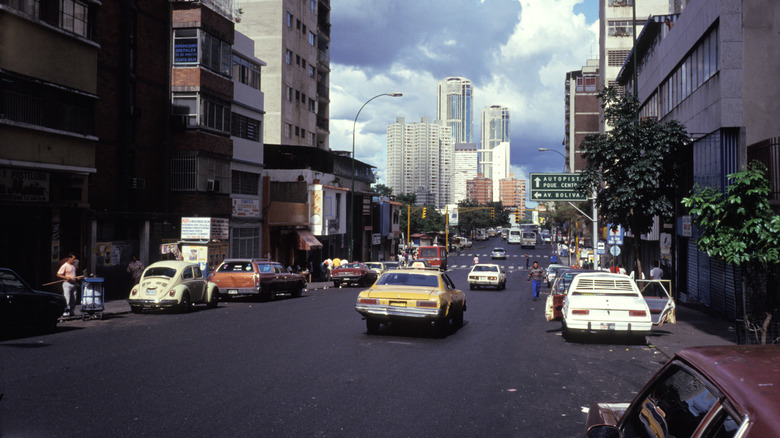 Road in Caracas in 1991