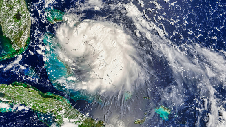 hurricane katrina over the bahamas