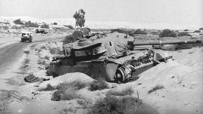 damaged tank during yom kippur war