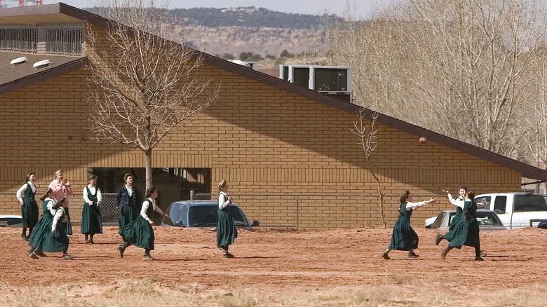 Women playing at FLDS compound