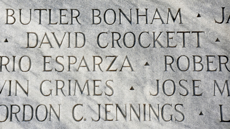 david crockett inscription