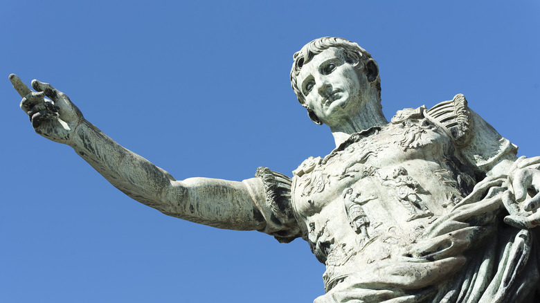 Julius Ceasar statue in Naples