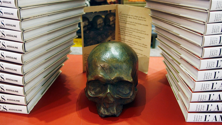 Bronze skull of Marquis de Sade