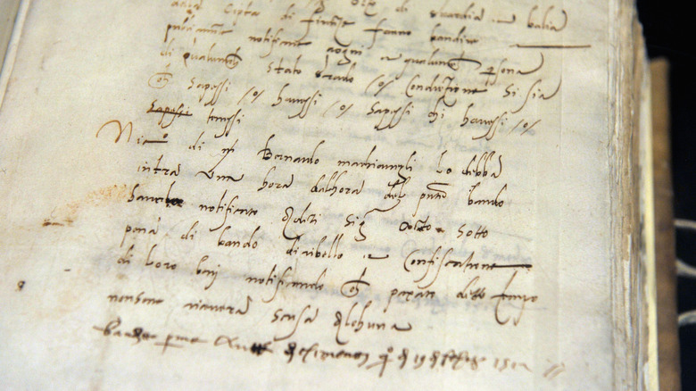 A letter written by Machiavelli