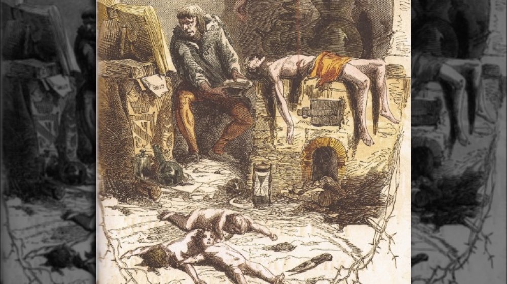 Illustration of Gilles de Rais with his victims