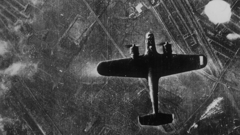 German plane flies over England