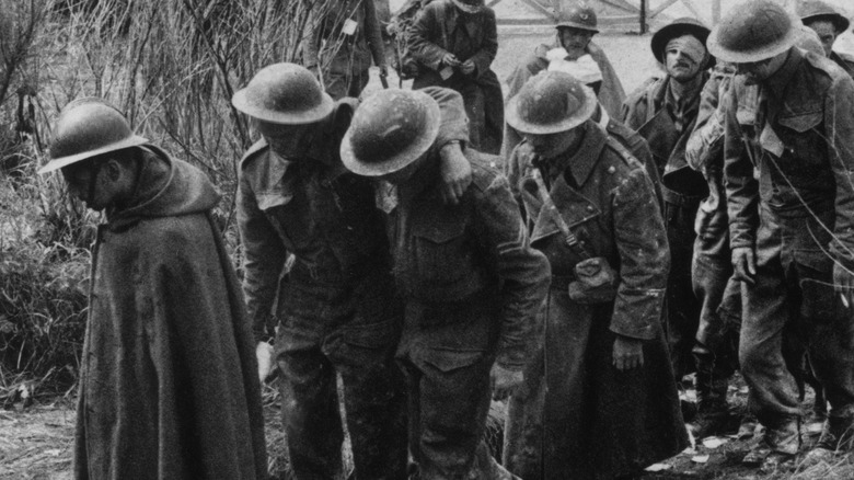 Prisoners of war march off