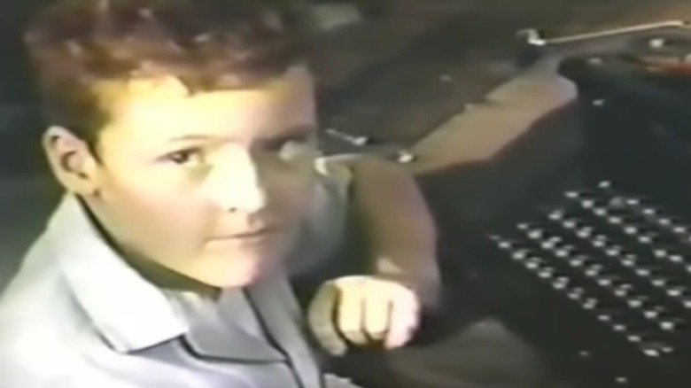 Al Yankvic as a child with typewriter