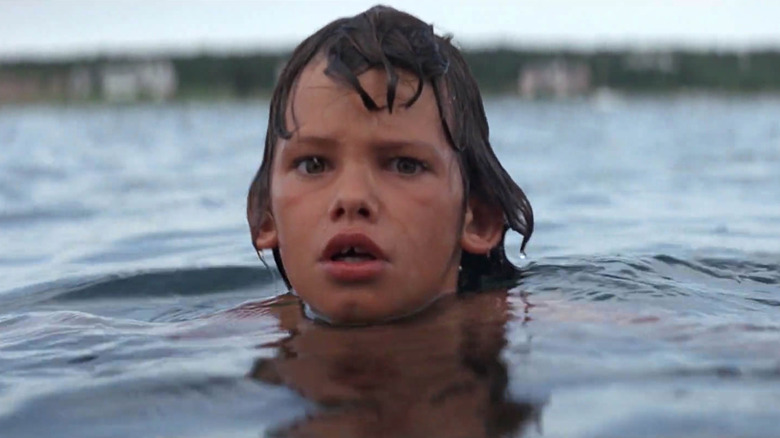 young actor in water