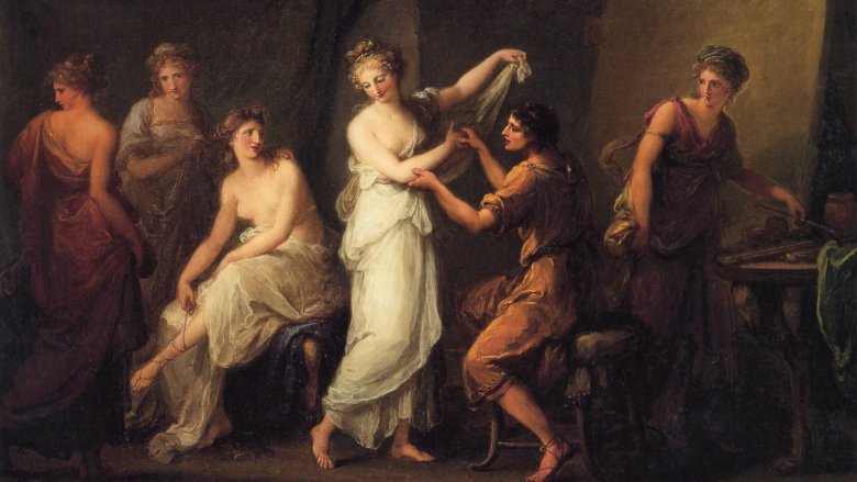 zeuxis selecting his models for helen of troy