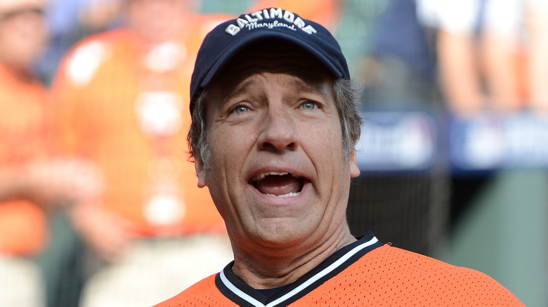 mike rowe yelling baltimore hat