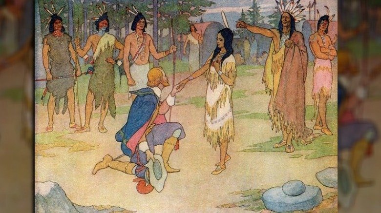 Pocahontas meets John Smith