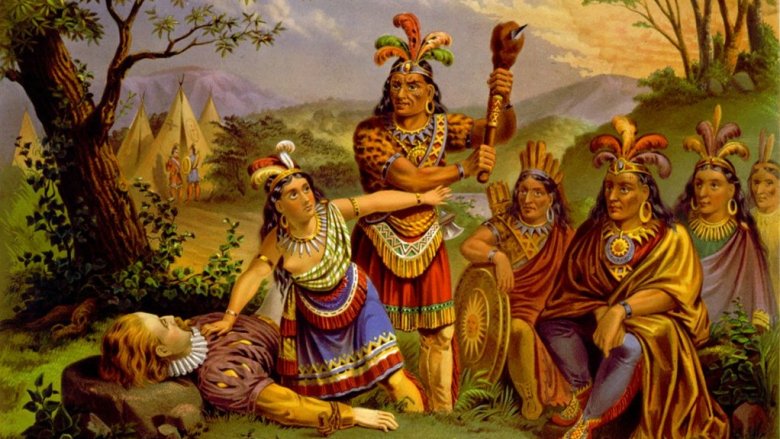 Pocahontas saves John Smith