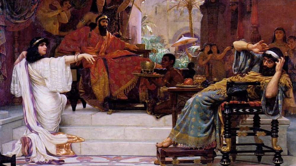 painting of Esther accusing Haman