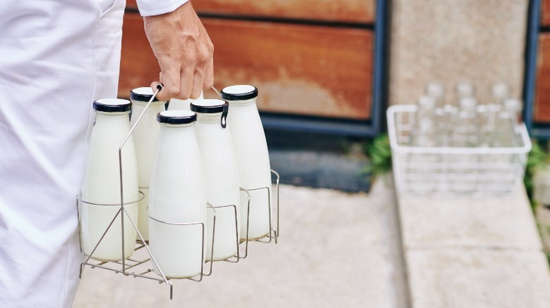 milkman delivering milk