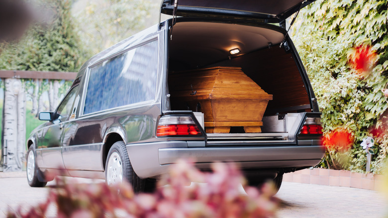 A funeral hearse