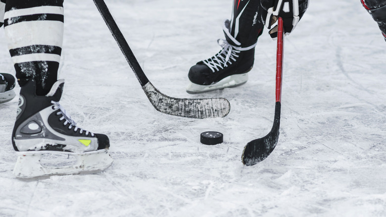 hockey players in action