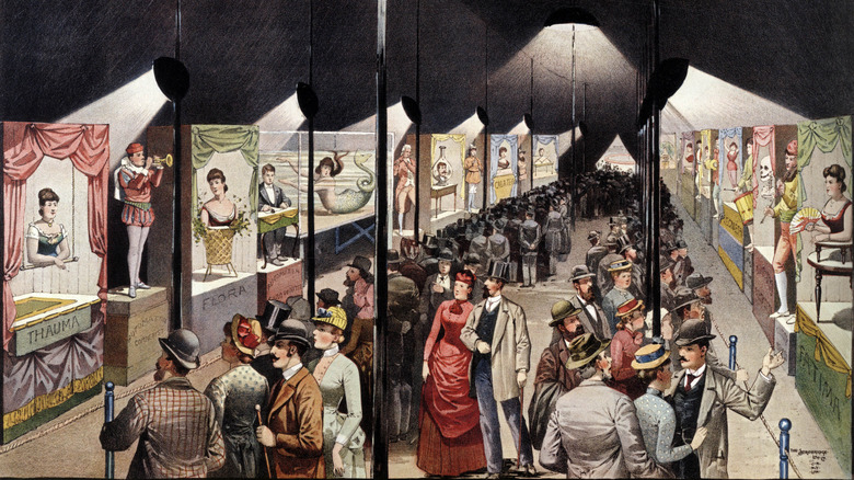 A promotional poster for Barnum and Bailey's Black Tent