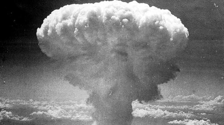 mushroom cloud after nuclear strike