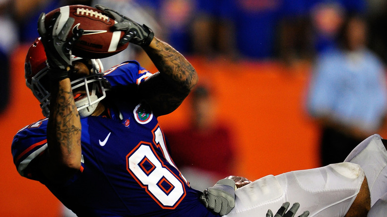 aaron hernandez touchdown for the university of florida