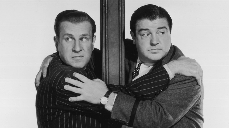 Abbott and Costello embrace