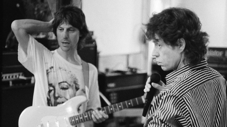 Jeff Beck and Mick Jagger rehearsing