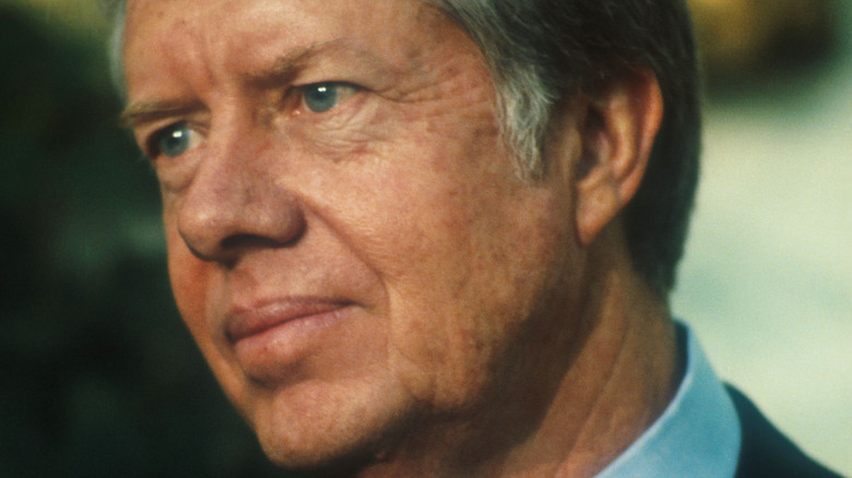 Jimmy Carter frowns