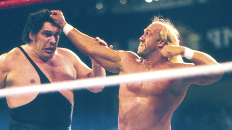 Hulk Hogan and Andre the Giant in the ring