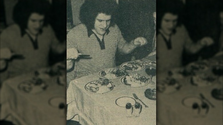 andre giant eating