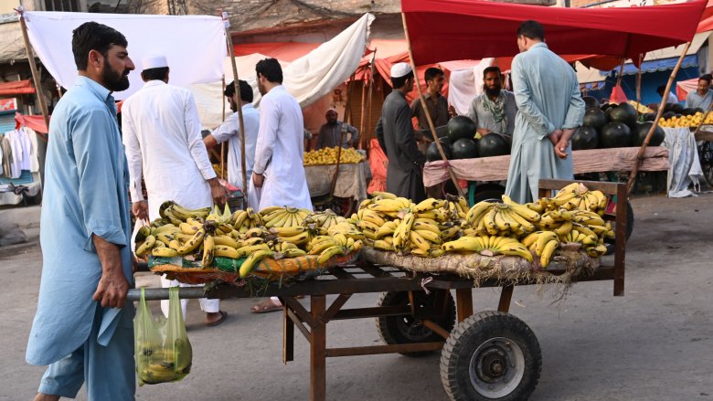 a man with bananas