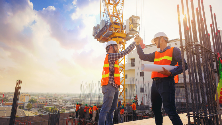 workers at a building site