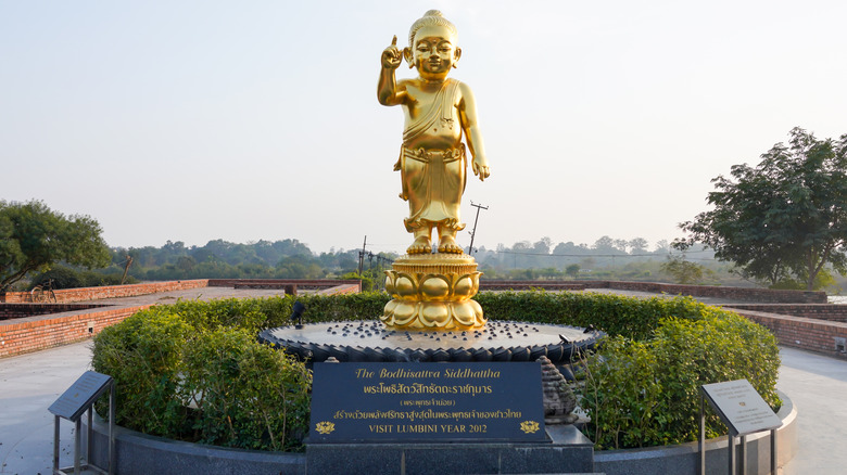 Fountain in Lumbini