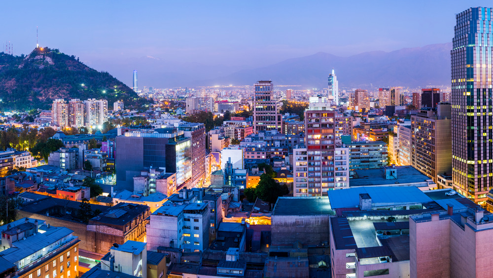 aerial view of Santiago de Chile