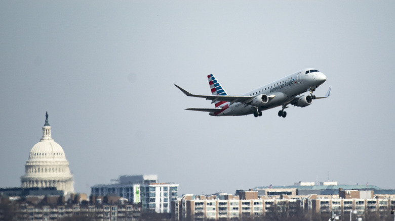 Flight taking off from DCA