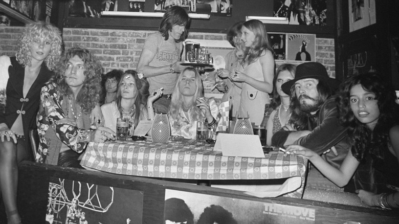 Led Zeppelin hanging out with groupies