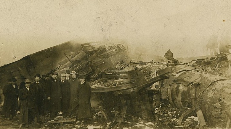 Northern Pacific Railway train debris