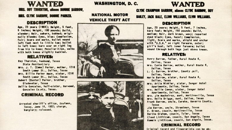 Bonnie Parker FBI wanted poster 