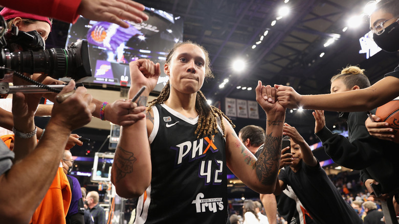 Brittney Griner greeting fans