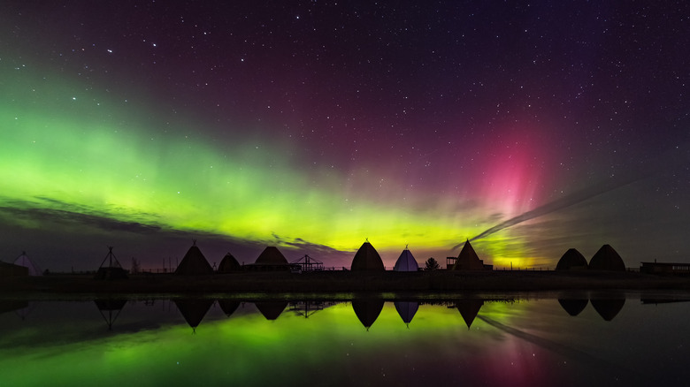 Northern lights over Yakutsk, Siberia