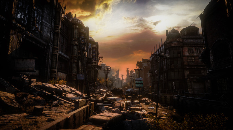 post-apocalyptic cityscape