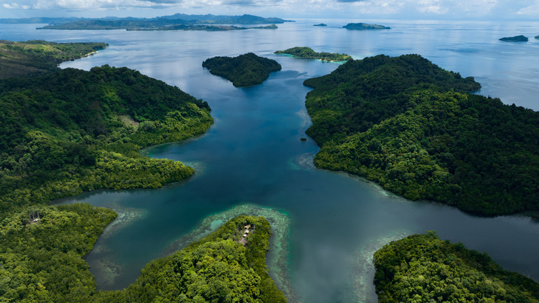 aerial view of the Solomon Islands