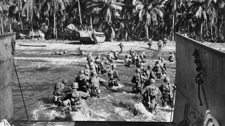 storming the beach pacific front world war 2