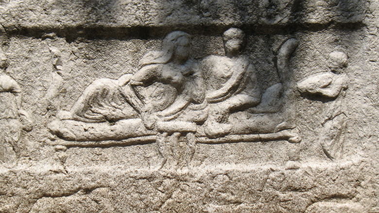 Roman relief of a funerary banquet