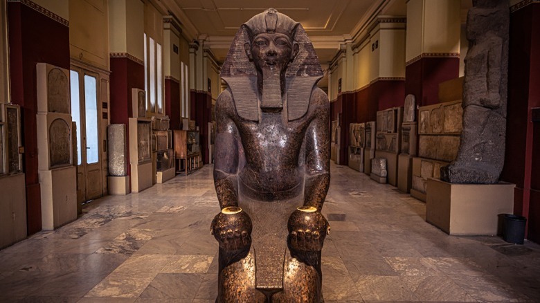 ancient statues Egyptian Museum Cairo