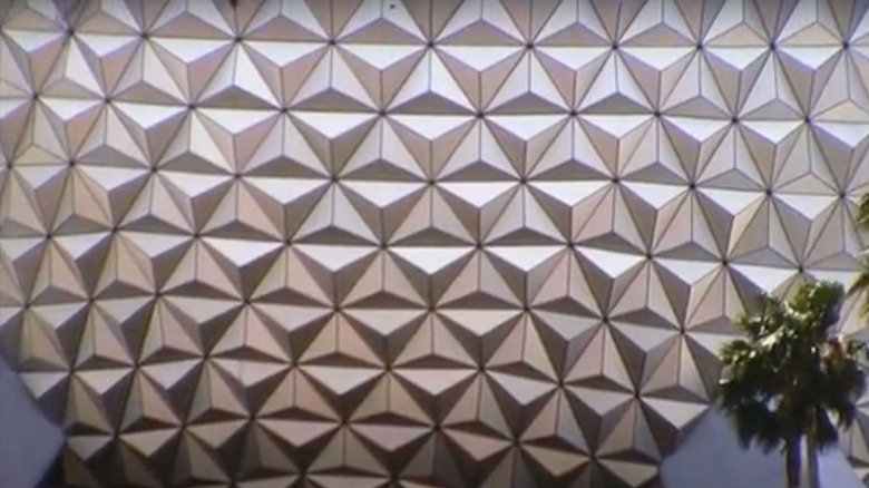 closeup of Epcot ball