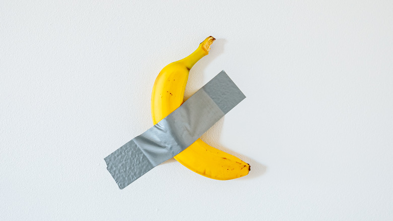 Banana taped to wall