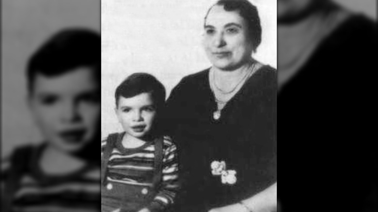 a young Al Capone and his mother 