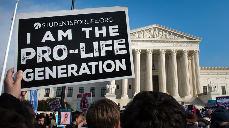 Pro-life demonstrator