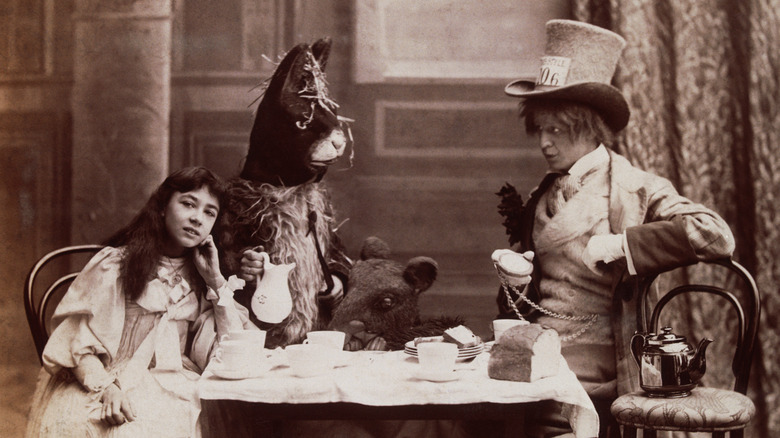 actors portraying Mad Hatter's tea party