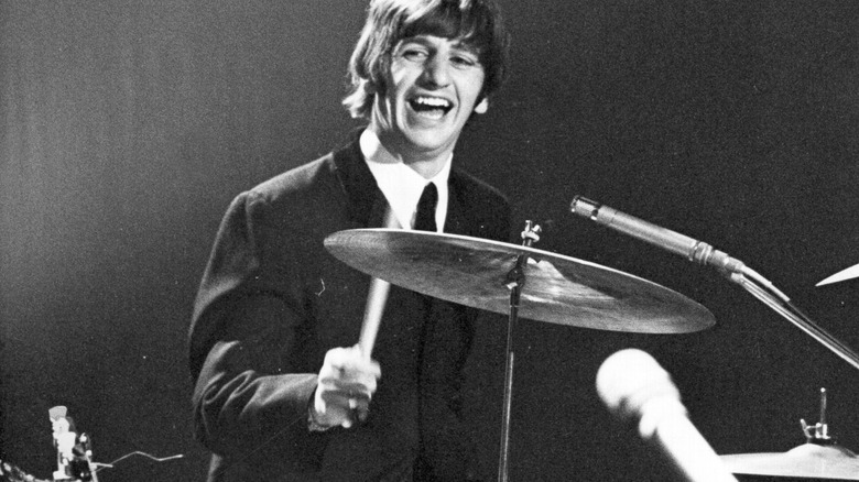 Ringo Starr playing drums